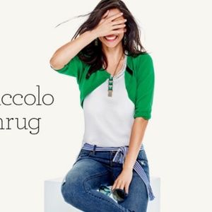 CAbi #5008 Piccolo Shrug Green Cropped Cardigan S